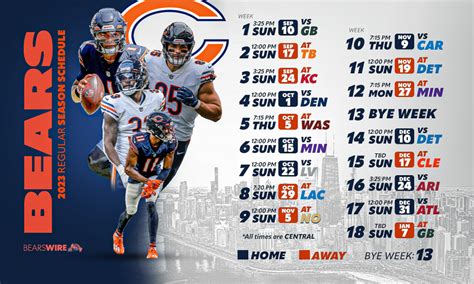 chicago bears schedule pdf