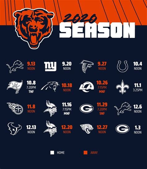 chicago bears website schedule