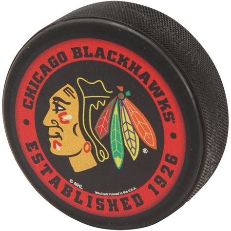 chicago blackhawks hockey puck