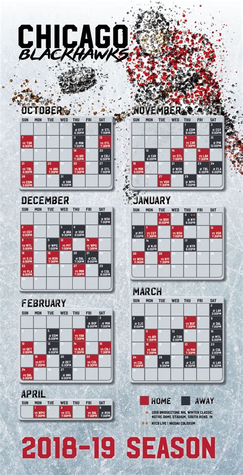 chicago blackhawks ice hockey schedule