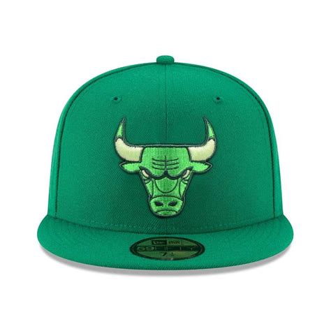 chicago bulls hats fitted lime green