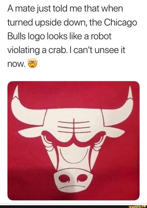 chicago bulls logo upside down meme
