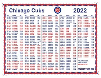 chicago cubs 2022 schedule calendar