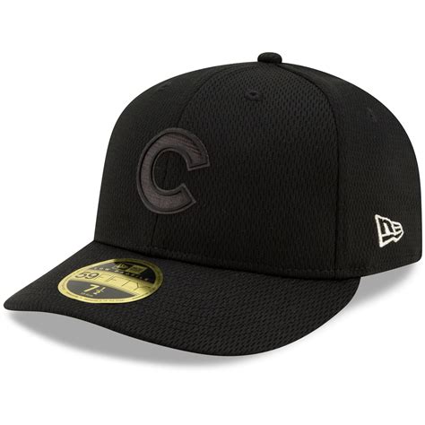 chicago cubs black fitted hat