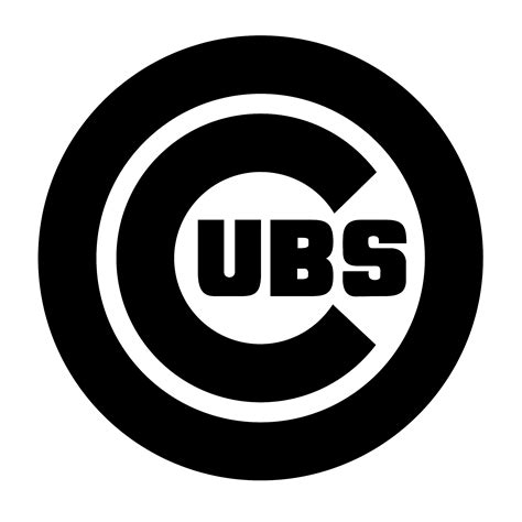 chicago cubs logo images black and white
