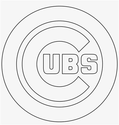 chicago cubs logo outline