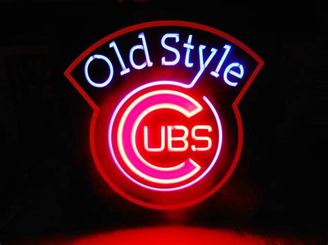 chicago cubs old style neon sign