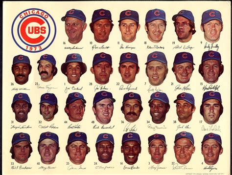 chicago cubs roster 1973