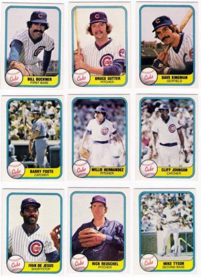 chicago cubs roster 1981