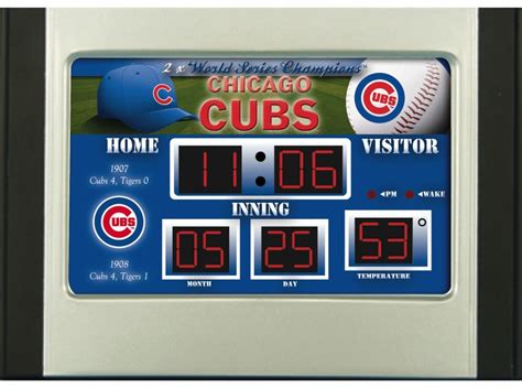 chicago cubs scoreboard alarm clock