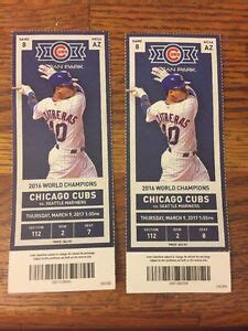 chicago cubs spring training tickets 2017
