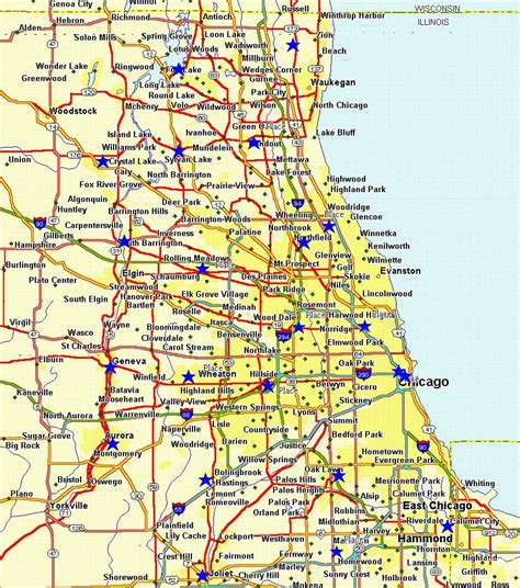 Chicago, Illinois Karte