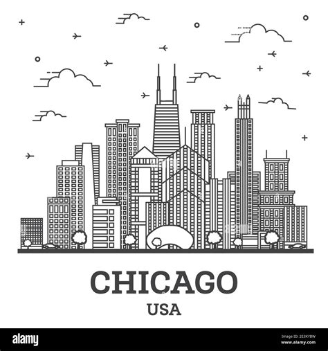 chicago skyline outline wall art