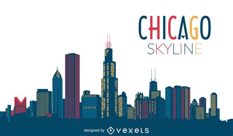 chicago skyline silhouette svg
