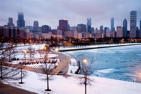 Chicago Skyline in Winter