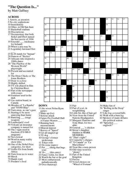 chicago tribune crossword puzzles