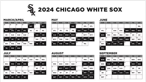chicago white sox baseball schedule
