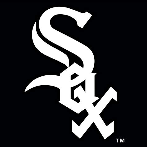 chicago white sox logo black and white