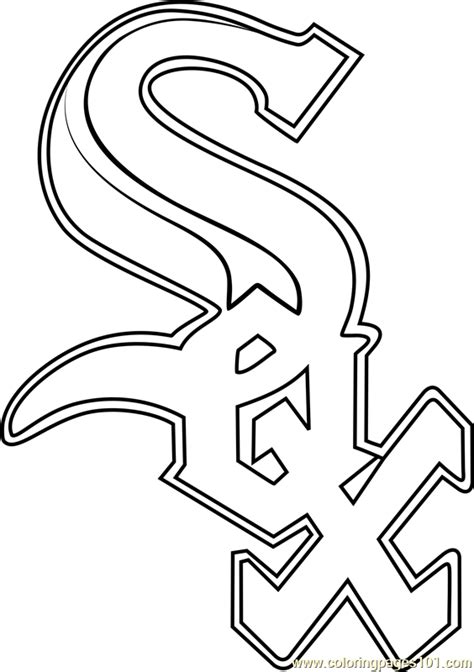 chicago white sox logo coloring page