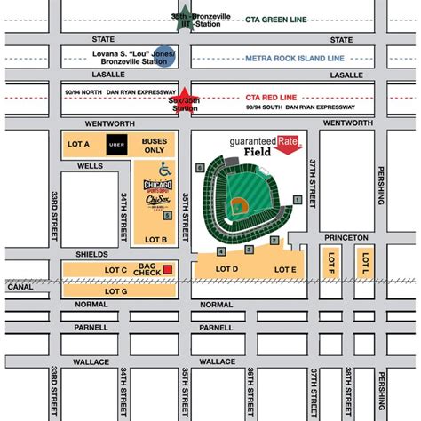 chicago white sox parking lot map