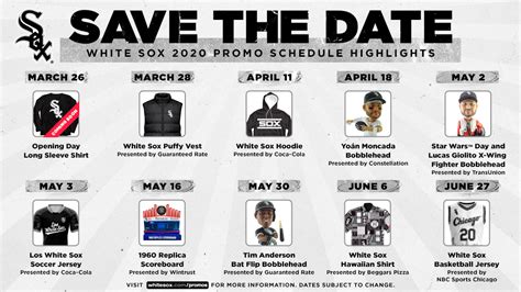 chicago white sox promotional schedule 2021