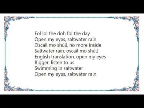 chicane saltwater lyrics meaning