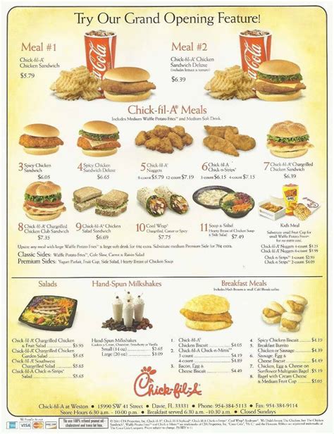 chick fil a menu 2023 sandwiches