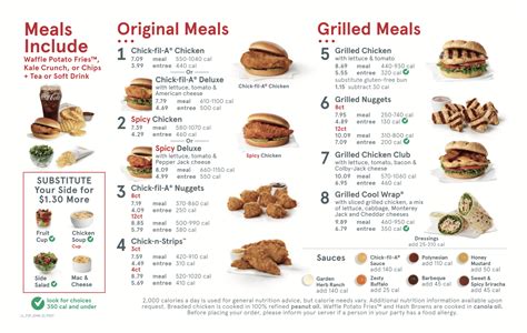 chick fil a menu and prices 2024