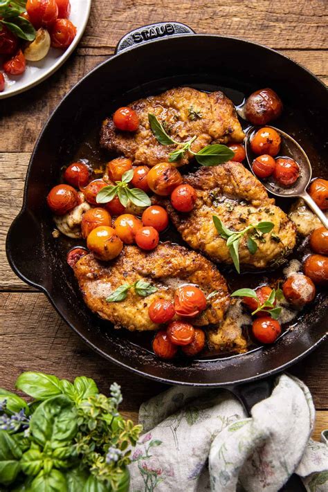 Rosemary Peach Chicken in a White Wine Pan Sauce. Half Baked Harvest