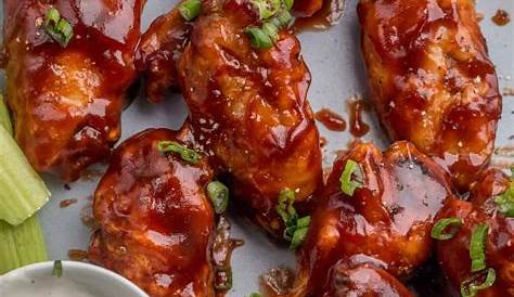 Chicken Wings With Barbecue Sauce In Oven Crispy Baked Bbq Baked Bbq Baked Bbq Bbq Recipe