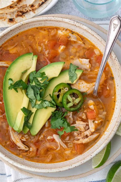 chicken and rice soup mexican