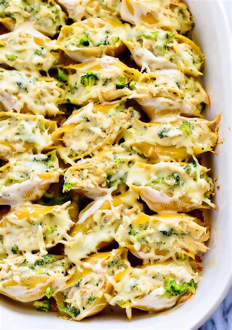 Chicken Broccoli Alfredo Jumbo Shells