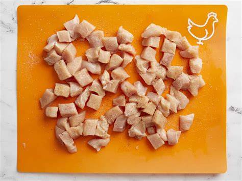 Chicken cut into bite-sized pieces