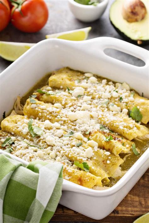 chicken enchilada with verde sauce