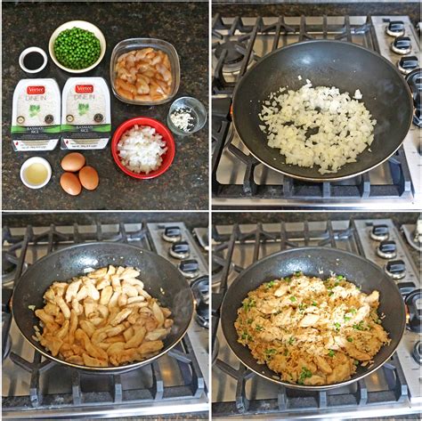 chicken fried rice on stove step by step