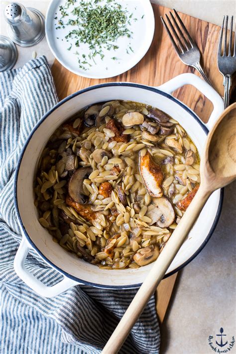 chicken marsala with orzo