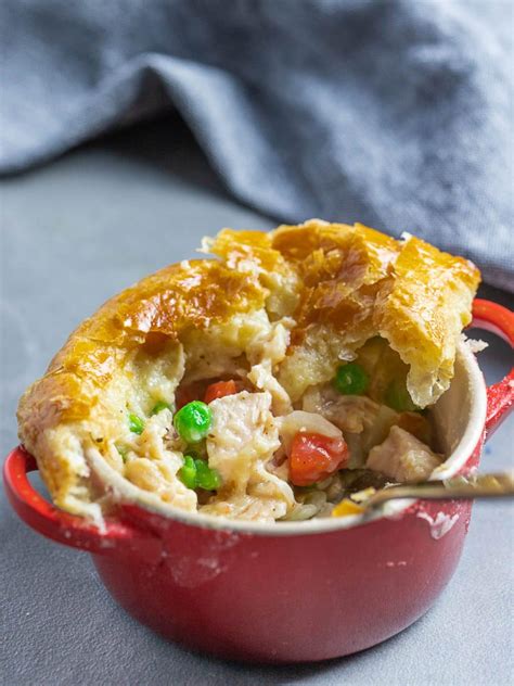 chicken pot pie with puff pastry