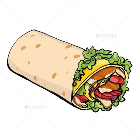 chicken roll drawing