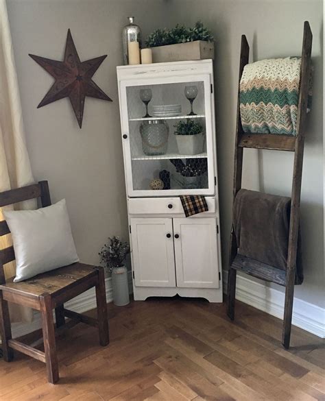 Chicken Wire Corner Cabinet