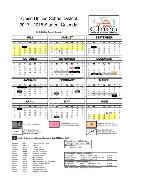 Chico Unified School District Calendar 2024