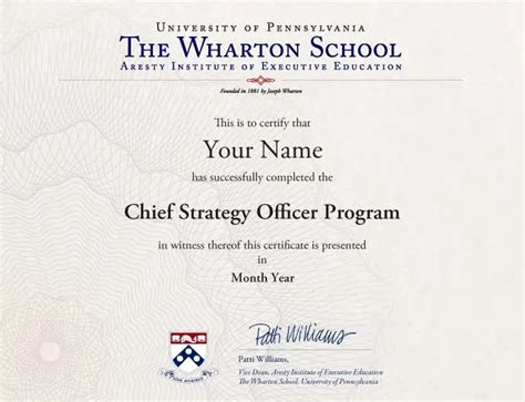 chief strategy officer certification