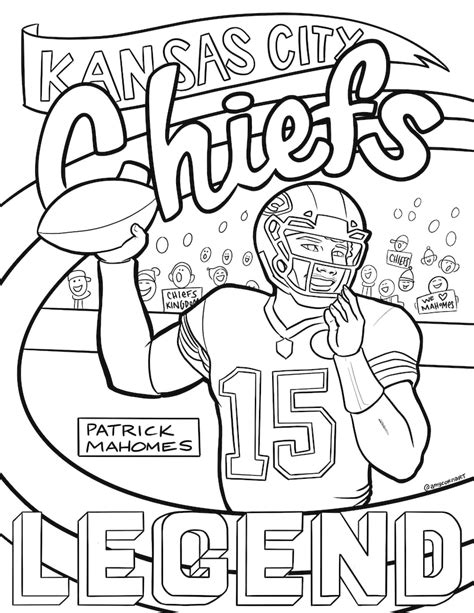 chiefs football coloring page