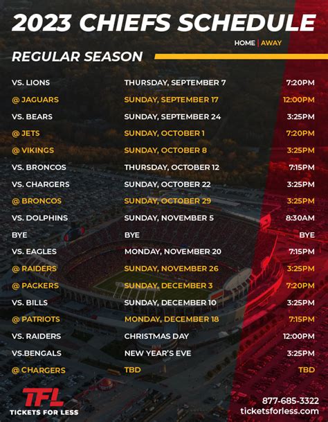 chiefs football tv schedule
