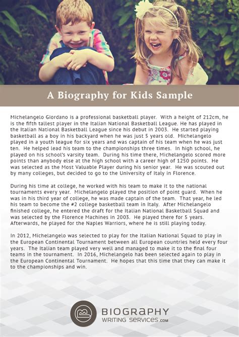 Cool Child Model Bio Sample 2023