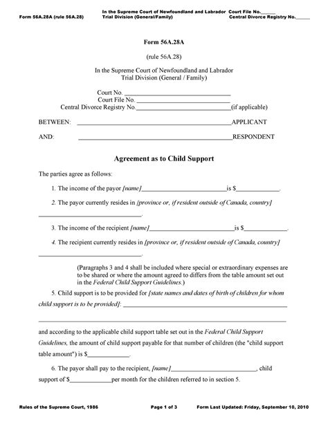 32 Free Child Support Agreement Templates (PDF & MS Word)
