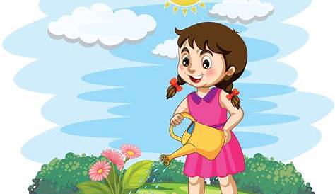 Child Watering Plants Clipart 10 Free s Download