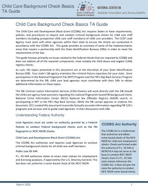 Child Care Background Check System