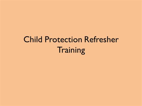 child protection refresher training