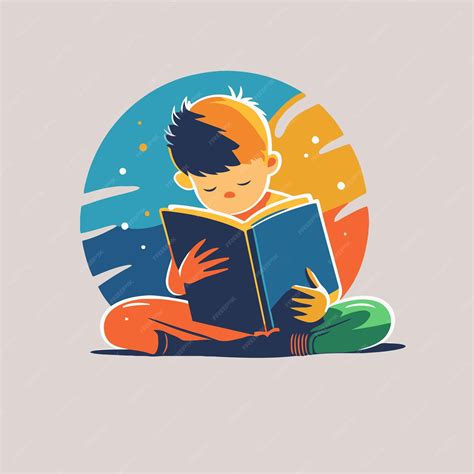 Child Reading Book Logo
