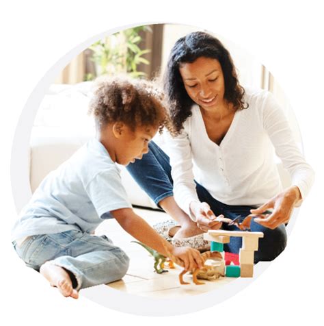 Child receiving home based aba therapy